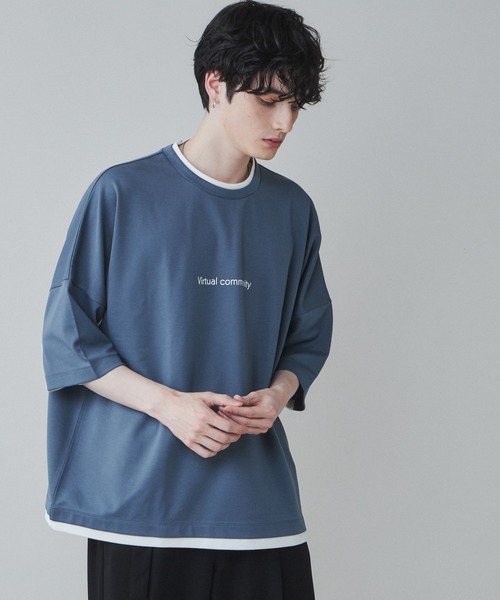 LUCY（ルーシー）の「LUCY/ポンチレイヤードプルオーバー（Tシャツ/カットソー・メンズ・ブルー/ブラック/ホワイト・MEDIUM/LARGE）」の20枚目の写真