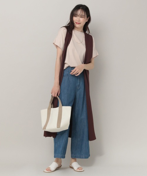 Elura（エルーラ）の「ひやっとタッチドルマンT（Tシャツ/カットソー・レディース・イエロー/ブラウン/ホワイト/ブラック/ピンクベージュ/グレー・LARGE/MEDIUM/SMALL）」の13枚目の写真