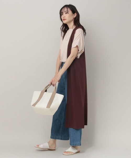 Elura（エルーラ）の「ひやっとタッチドルマンT（Tシャツ/カットソー・レディース・イエロー/ブラウン/ホワイト/ブラック/ピンクベージュ/グレー・LARGE/MEDIUM/SMALL）」の14枚目の写真