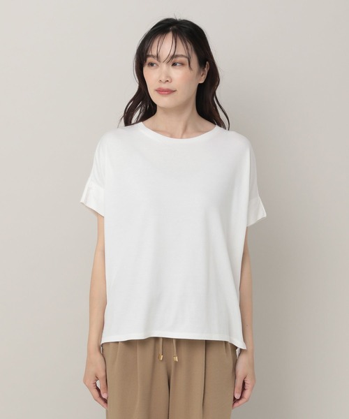 Elura（エルーラ）の「ひやっとタッチドルマンT（Tシャツ/カットソー・レディース・イエロー/ブラウン/ホワイト/ブラック/ピンクベージュ/グレー・LARGE/MEDIUM/SMALL）」の21枚目の写真