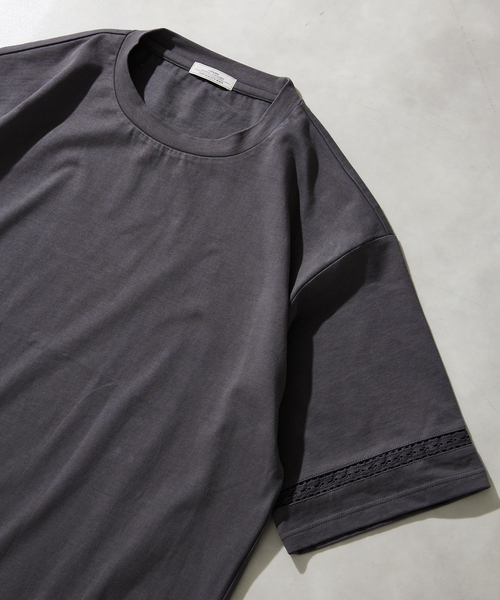 JOURNAL STANDARD relume（ジャーナルスタンダード　レリューム）の「レースラインTシャツ（Tシャツ/カットソー・メンズ・アイボリー/スモーク/サファリグリーン/ブラックミックス・MEDIUM/LARGE）」の20枚目の写真