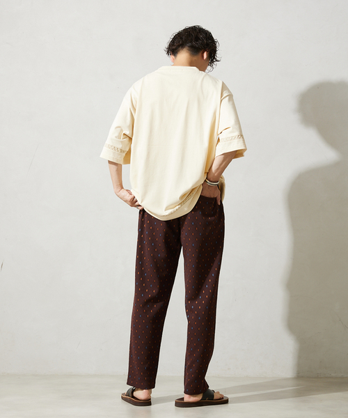 JOURNAL STANDARD relume（ジャーナルスタンダード　レリューム）の「レースラインTシャツ（Tシャツ/カットソー・メンズ・アイボリー/スモーク/サファリグリーン/ブラックミックス・MEDIUM/LARGE）」の5枚目の写真