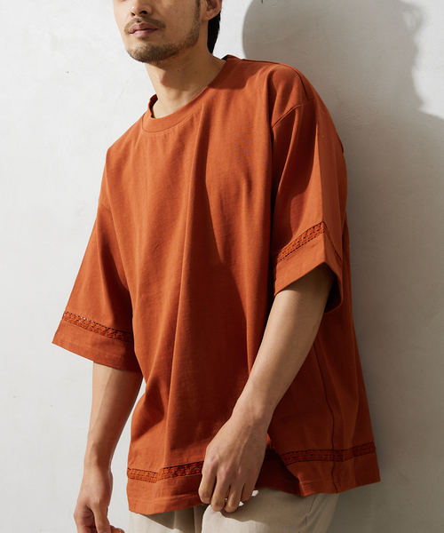 JOURNAL STANDARD relume（ジャーナルスタンダード　レリューム）の「レースラインTシャツ（Tシャツ/カットソー・メンズ・アイボリー/スモーク/サファリグリーン/ブラックミックス・MEDIUM/LARGE）」の15枚目の写真