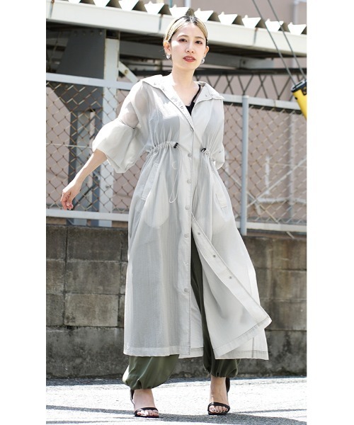 極美品✨ミッソーニ モヘア混 ストライプ ベルテッドコート MIMIMEMETE（ミミメメット）の「シアー ドロストロングコート