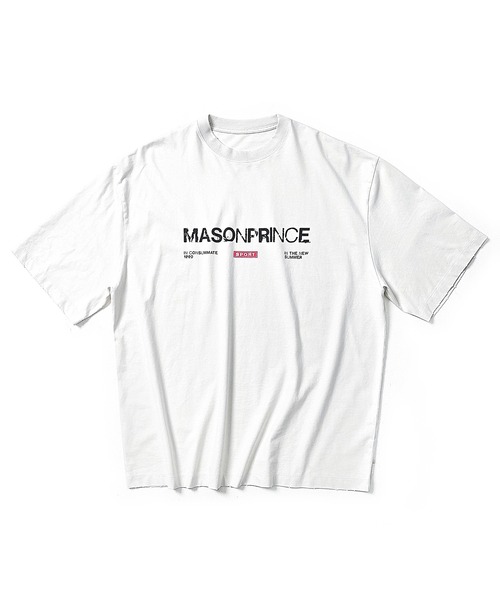 MASONPRINCE(メイソンプリンス)の「3カラー オーバーサイズ ロゴプリントTシャツ DT4147【MASONPRINCE】(Tシャツ/カットソー・メンズ・ブラック/ブルー/ホワイト・L/M/S)」の8枚目の写真