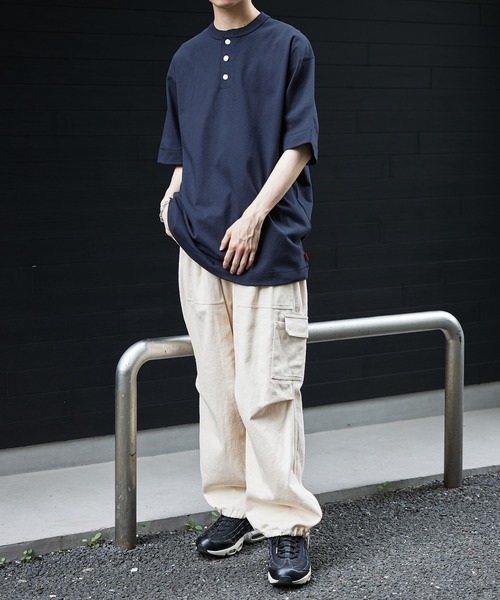 Healthknit(ヘルスニット)の「【Healthknit】Max Weight Henley S/S 半袖Tシャツ 51020 ※(Tシャツ/カットソー・メンズ・ネイビー/ホワイト/ライトグリーン/レッド/イエロー・L/XL/M)」の20枚目の写真