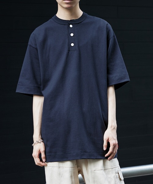 Healthknit(ヘルスニット)の「【Healthknit】Max Weight Henley S/S 半袖Tシャツ 51020 ※(Tシャツ/カットソー・メンズ・ネイビー/ホワイト/ライトグリーン/レッド/イエロー・L/XL/M)」の17枚目の写真