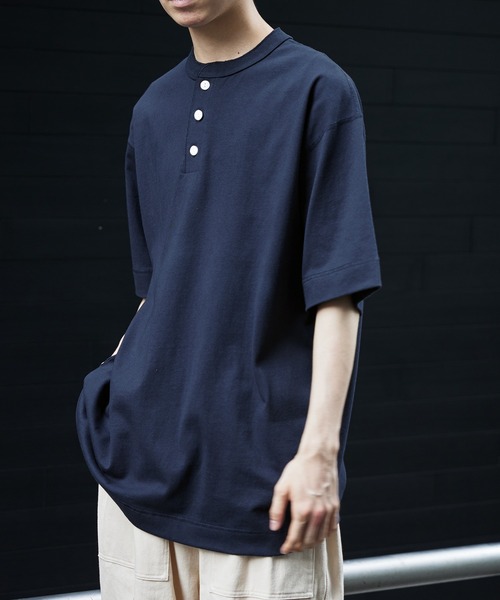 Healthknit(ヘルスニット)の「【Healthknit】Max Weight Henley S/S 半袖Tシャツ 51020 ※(Tシャツ/カットソー・メンズ・ネイビー/ホワイト/ライトグリーン/レッド/イエロー・L/XL/M)」の16枚目の写真