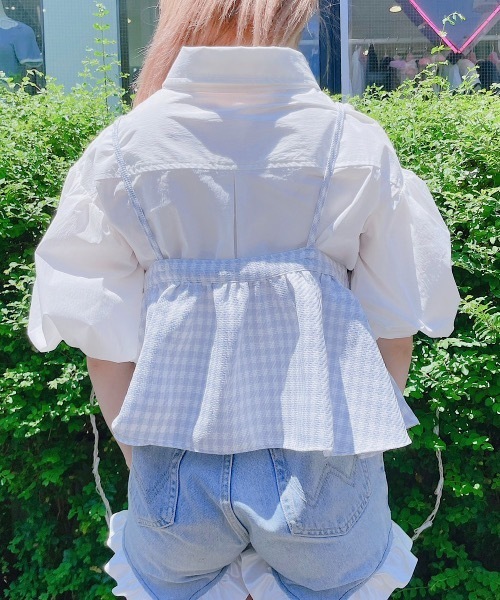 lilLilly（リルリリー）の「ギンガムチェックキャミトップス（T