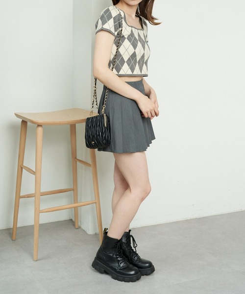 Chico(チコ)の「【新色追加】がま口キルティングバッグ(ショルダーバッグ・レディース・ブラック/アイボリー/グレイッシュベージュ/ピンク/シルバー・FREE)」の10枚目の写真