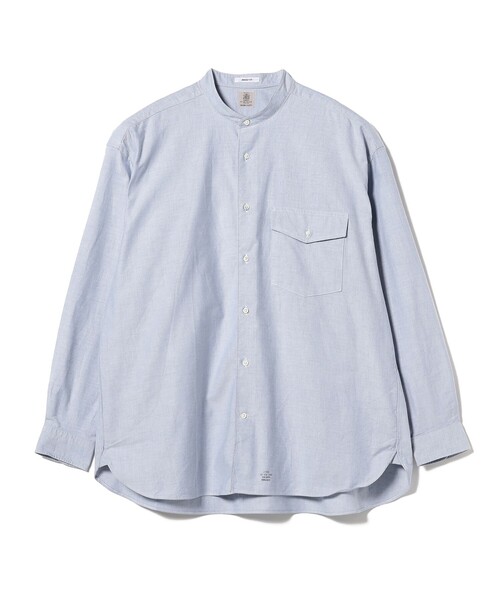 J.PRESS（ジェイプレス）の「J.PRESS × BEAMS LIGHTS / 別注 バンドカラー バギーフィット シャツ（シャツ/ブラウス・メンズ・ホワイト/サックスブルー・MEDIUM/LARGE）」の10枚目の写真