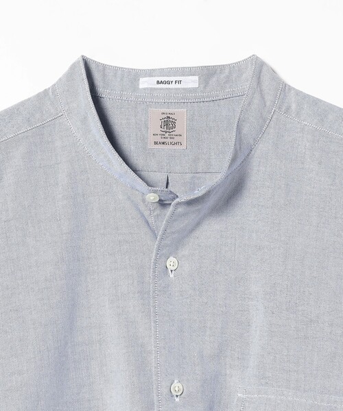 J.PRESS（ジェイプレス）の「J.PRESS × BEAMS LIGHTS / 別注 バンドカラー バギーフィット シャツ（シャツ/ブラウス・メンズ・ホワイト/サックスブルー・MEDIUM/LARGE）」の11枚目の写真