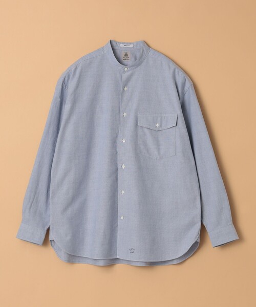 J.PRESS（ジェイプレス）の「J.PRESS × BEAMS LIGHTS / 別注 バンドカラー バギーフィット シャツ（シャツ/ブラウス・メンズ・ホワイト/サックスブルー・MEDIUM/LARGE）」の18枚目の写真