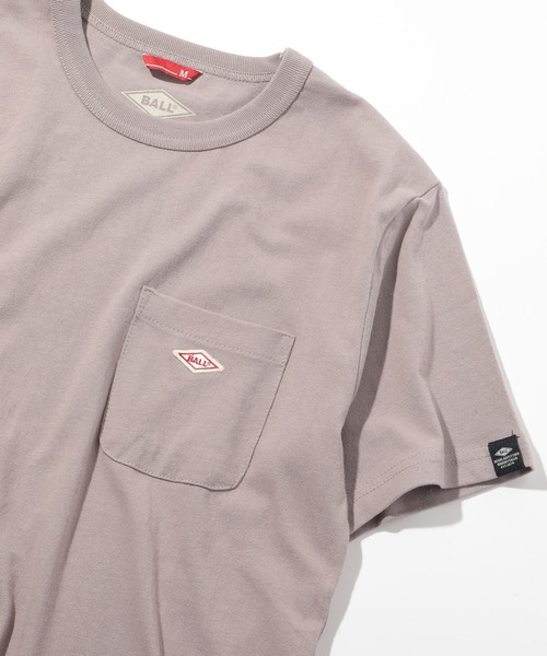 BALL(ボール)の「【BALL】50501 ヘビーウエイト天竺 Tシャツ(Tシャツ/カットソー・メンズ・グレー/ブラウン/ブルー/ライトグリーン/パープル/ホワイト/イエロー/ネイビー/ブラック/グリーン/サックスブルー/チャコールグレー/バーガンディー/モカ・L/M/LL)」の12枚目の写真