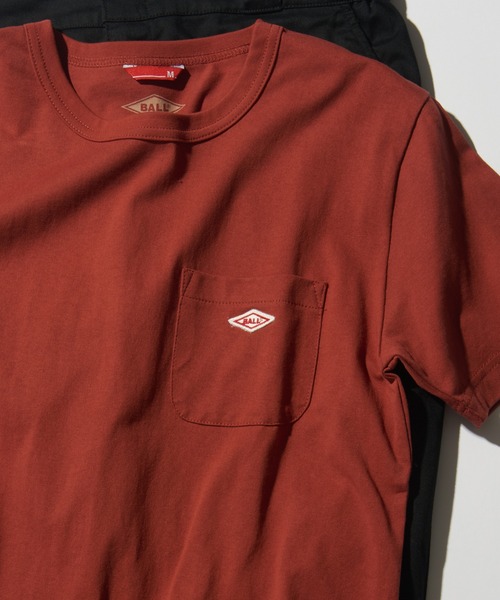 BALL(ボール)の「【BALL】50501 ヘビーウエイト天竺 Tシャツ(Tシャツ/カットソー・メンズ・グレー/ブラウン/ブルー/ライトグリーン/パープル/ホワイト/イエロー/ネイビー/ブラック/グリーン/サックスブルー/チャコールグレー/バーガンディー/モカ・L/M/LL)」の14枚目の写真