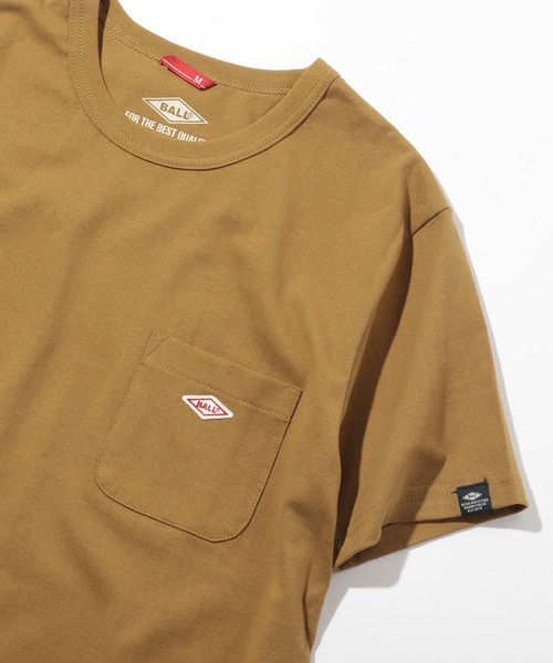 BALL(ボール)の「【BALL】50501 ヘビーウエイト天竺 Tシャツ(Tシャツ/カットソー・メンズ・グレー/ブラウン/ブルー/ライトグリーン/パープル/ホワイト/イエロー/ネイビー/ブラック/グリーン/サックスブルー/チャコールグレー/バーガンディー/モカ・L/M/LL)」の13枚目の写真