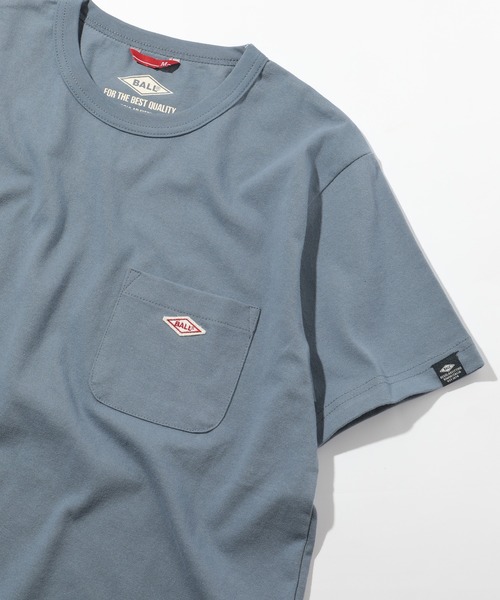 BALL(ボール)の「【BALL】50501 ヘビーウエイト天竺 Tシャツ(Tシャツ/カットソー・メンズ・グレー/ブラウン/ブルー/ライトグリーン/パープル/ホワイト/イエロー/ネイビー/ブラック/グリーン/サックスブルー/チャコールグレー/バーガンディー/モカ・L/M/LL)」の11枚目の写真