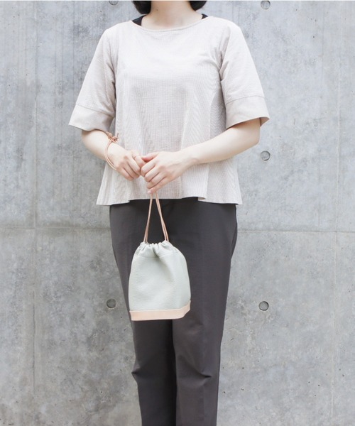 TIDEWAY(タイドウェイ)の「Pd DRAW STRING BAG(ショルダーバッグ・レディース・グレー/ブラウン/グレイッシュベージュ/ブラック・FREE)」の19枚目の写真