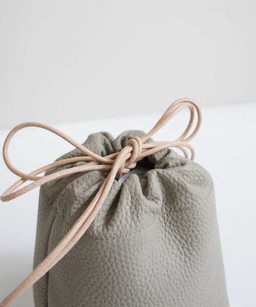 TIDEWAY(タイドウェイ)の「Pd DRAW STRING BAG(ショルダーバッグ・レディース・グレー/ブラウン/グレイッシュベージュ/ブラック・FREE)」の12枚目の写真