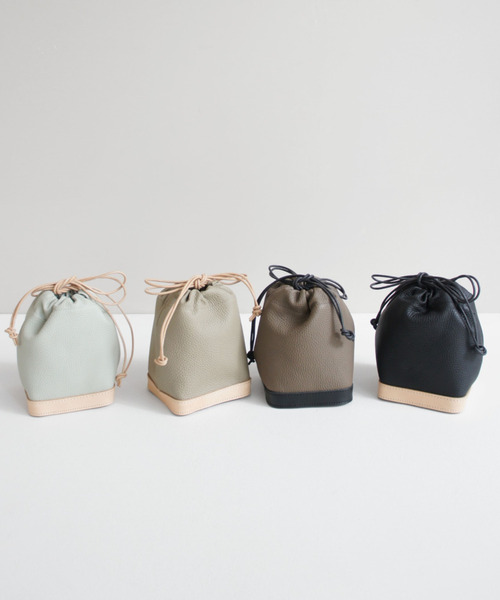 TIDEWAY(タイドウェイ)の「Pd DRAW STRING BAG(ショルダーバッグ・レディース・グレー/ブラウン/グレイッシュベージュ/ブラック・FREE)」の18枚目の写真