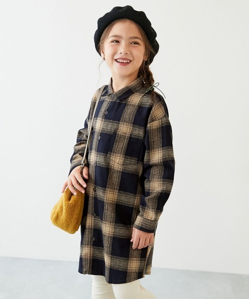 devirock（デビロック）の「綿100% チェック柄 ネルシャツ ワンピース（ワンピース・キッズ・その他2/その他4/その他5/その他1/その他3/その他6/その他7・150cm/120cm/110cm/140cm/100cm/160cm/130cm）」の7枚目の写真