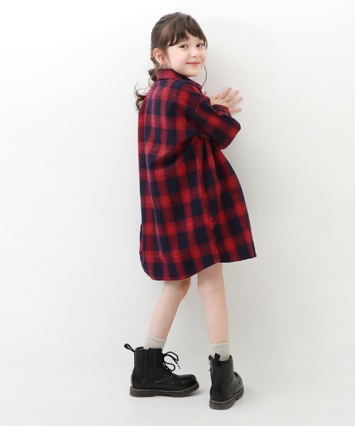 devirock（デビロック）の「綿100% チェック柄 ネルシャツ ワンピース（ワンピース・キッズ・その他2/その他4/その他5/その他1/その他3/その他6/その他7・150cm/120cm/110cm/140cm/100cm/160cm/130cm）」の11枚目の写真