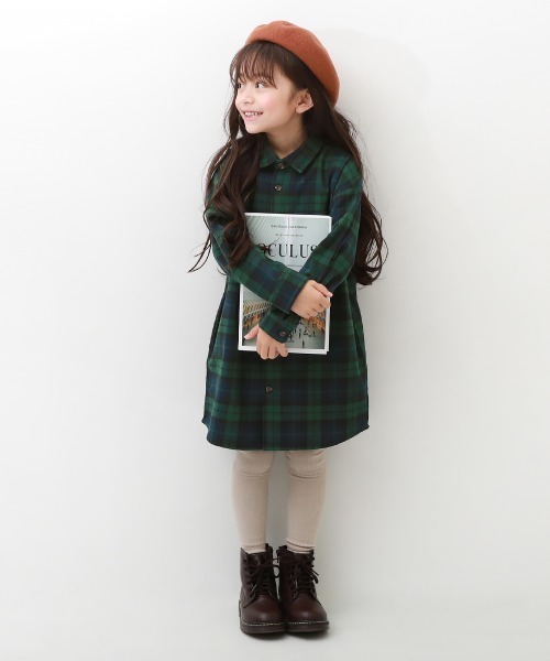 devirock（デビロック）の「綿100% チェック柄 ネルシャツ ワンピース（ワンピース・キッズ・その他2/その他4/その他5/その他1/その他3/その他6/その他7・150cm/120cm/110cm/140cm/100cm/160cm/130cm）」の13枚目の写真