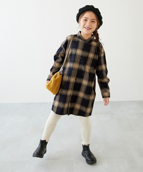 devirock（デビロック）の「綿100% チェック柄 ネルシャツ ワンピース（ワンピース・キッズ・その他2/その他4/その他5/その他1/その他3/その他6/その他7・150cm/120cm/110cm/140cm/100cm/160cm/130cm）」の9枚目の写真