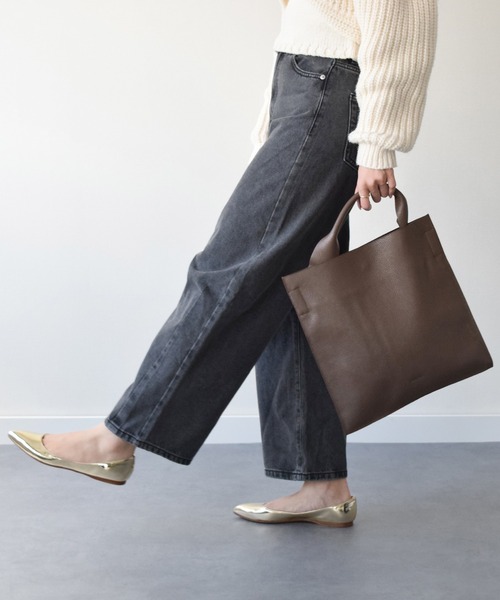 arron（アローン）の「【arron】シュリンクレザートートバッグ(Q36348)（トートバッグ・レディース・ブラウン・ALL）」の6枚目の写真