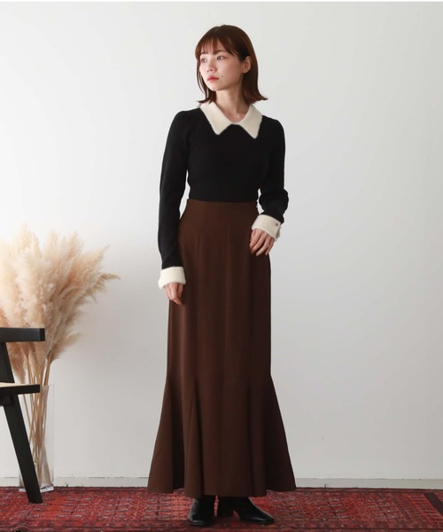 archives（アルシーヴ）の「マチ付きマーメイドスカート（スカート・レディース・アイボリー/ブラウン/ブラック/チャコールグレー・MEDIUM）」の17枚目の写真