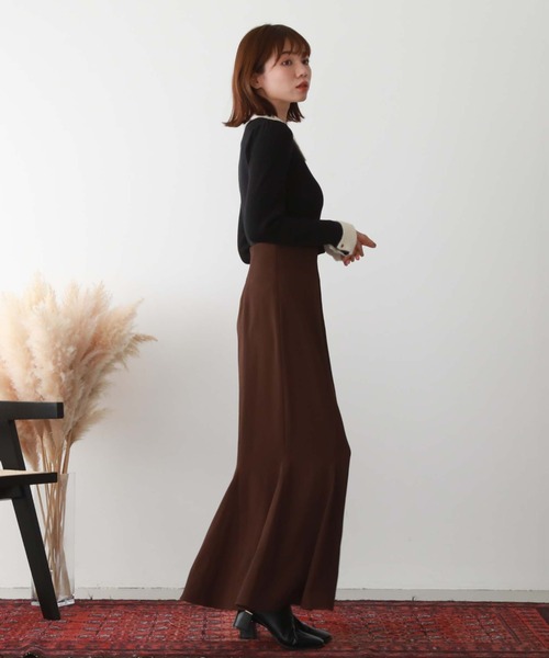 archives（アルシーヴ）の「マチ付きマーメイドスカート（スカート・レディース・アイボリー/ブラウン/ブラック/チャコールグレー・MEDIUM）」の18枚目の写真