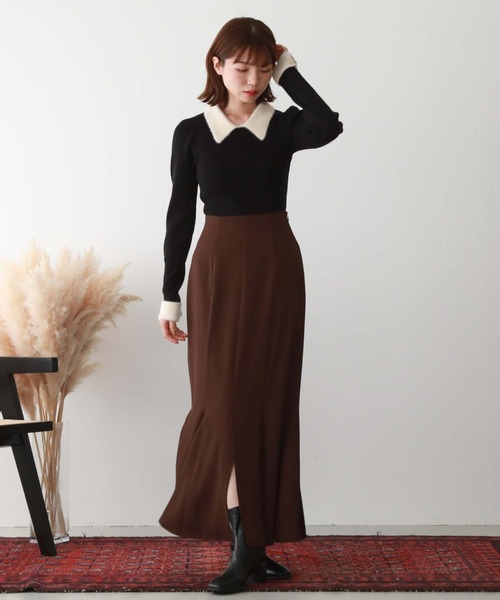 archives（アルシーヴ）の「マチ付きマーメイドスカート（スカート・レディース・アイボリー/ブラウン/ブラック/チャコールグレー・MEDIUM）」の20枚目の写真