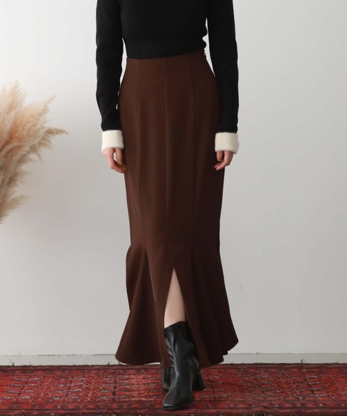 archives（アルシーヴ）の「マチ付きマーメイドスカート（スカート・レディース・アイボリー/ブラウン/ブラック/チャコールグレー・MEDIUM）」の16枚目の写真