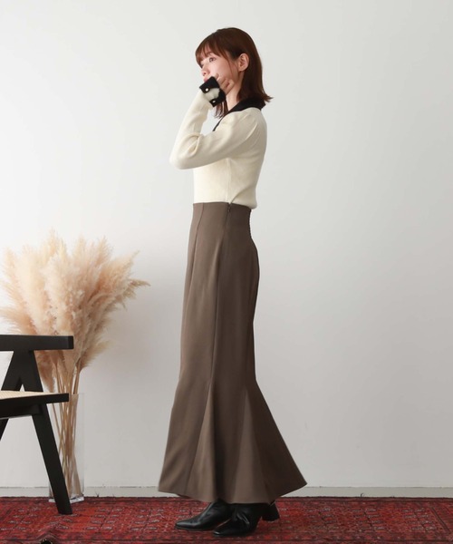 archives（アルシーヴ）の「マチ付きマーメイドスカート（スカート・レディース・アイボリー/ブラウン/ブラック/チャコールグレー・MEDIUM）」の7枚目の写真