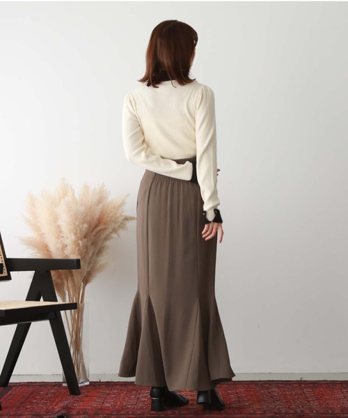 archives（アルシーヴ）の「マチ付きマーメイドスカート（スカート・レディース・アイボリー/ブラウン/ブラック/チャコールグレー・MEDIUM）」の8枚目の写真