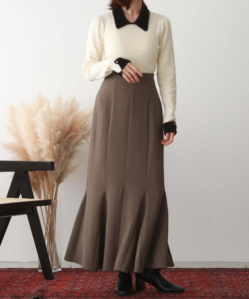 archives（アルシーヴ）の「マチ付きマーメイドスカート（スカート・レディース・アイボリー/ブラウン/ブラック/チャコールグレー・MEDIUM）」の9枚目の写真