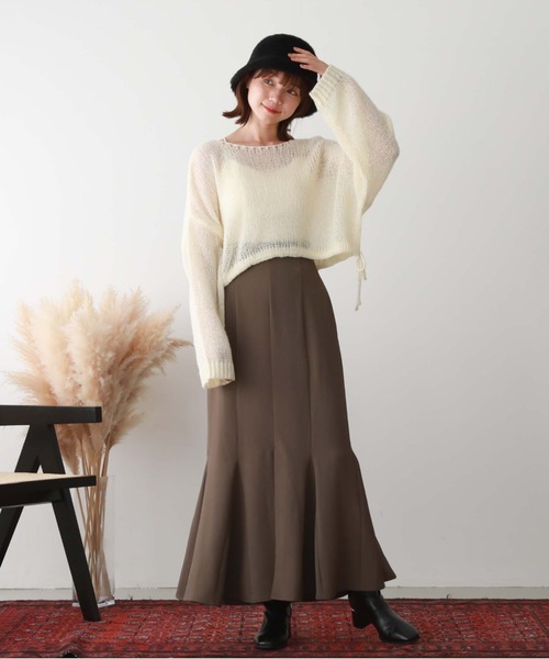 archives（アルシーヴ）の「マチ付きマーメイドスカート（スカート・レディース・アイボリー/ブラウン/ブラック/チャコールグレー・MEDIUM）」の10枚目の写真