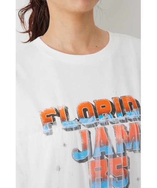 RODEO CROWNS WIDE BOWL（ロデオクラウンズワイドボウル）の「FLORIDA チュールドッキングワンピース（ワンピース・レディース・グレー×ホワイト/ブラック/オフホワイト・FREE）」の7枚目の写真