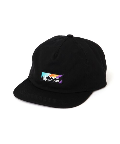 MANASTASH（マナスタッシュ）の「MANASTASH/マナスタッシュ/RAINBOW LOGO CAP/レインボーロゴキャップ（キャップ・メンズ・ブラック/オリーブ系/ネイビー・F）」の6枚目の写真