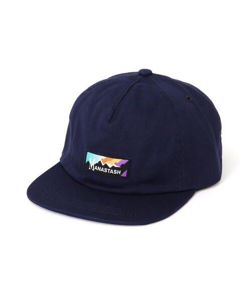 MANASTASH（マナスタッシュ）の「MANASTASH/マナスタッシュ/RAINBOW LOGO CAP/レインボーロゴキャップ（キャップ・メンズ・ブラック/オリーブ系/ネイビー・F）」の8枚目の写真