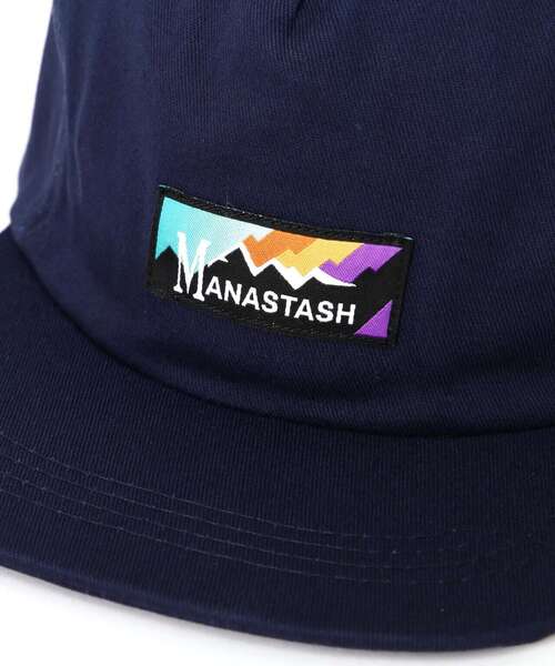 MANASTASH（マナスタッシュ）の「MANASTASH/マナスタッシュ/RAINBOW LOGO CAP/レインボーロゴキャップ（キャップ・メンズ・ブラック/オリーブ系/ネイビー・F）」の11枚目の写真