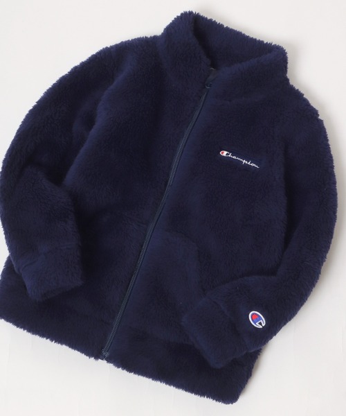 Champion(チャンピオン)の「Champion/チャンピオン シェルパボア スタンド フルジップジャケット(ブルゾン・キッズ・ブラック/ネイビー・140/150/160)」の2枚目の写真