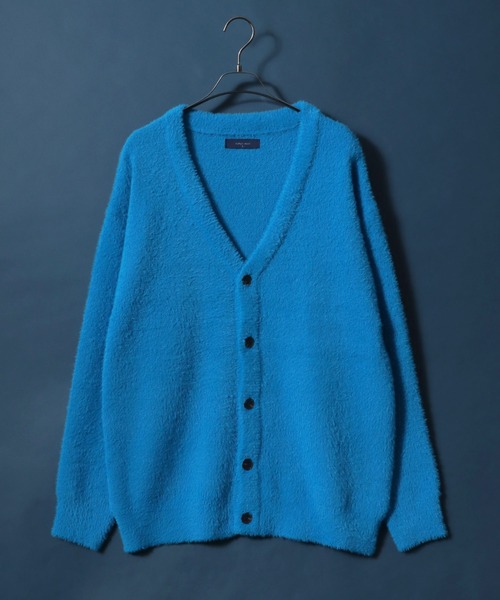 ANPAS(アンパス)の「Feather Yarn Loosesized Knit Cardigan/フェザーヤーン ルーズサイズ ニット カーディガン(カーディガン/ボレロ・メンズ・ターコイズブルー/ブルー/アイボリー/ブラック/マスタード/ライトグレー/チャコール/ワイン・L/M)」の6枚目の写真