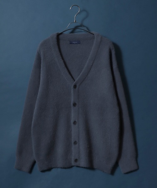 ANPAS(アンパス)の「Feather Yarn Loosesized Knit Cardigan/フェザーヤーン ルーズサイズ ニット カーディガン(カーディガン/ボレロ・メンズ・ターコイズブルー/ブルー/アイボリー/ブラック/マスタード/ライトグレー/チャコール/ワイン・L/M)」の5枚目の写真