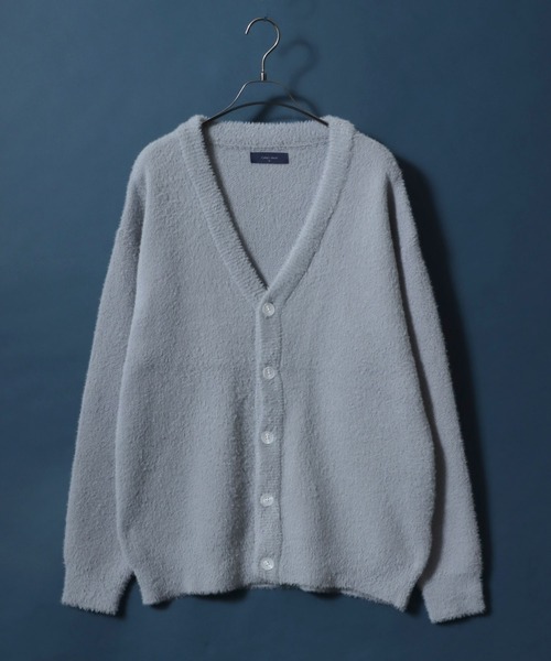 ANPAS(アンパス)の「Feather Yarn Loosesized Knit Cardigan/フェザーヤーン ルーズサイズ ニット カーディガン(カーディガン/ボレロ・メンズ・ターコイズブルー/ブルー/アイボリー/ブラック/マスタード/ライトグレー/チャコール/ワイン・L/M)」の4枚目の写真