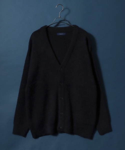 ANPAS(アンパス)の「Feather Yarn Loosesized Knit Cardigan/フェザーヤーン ルーズサイズ ニット カーディガン(カーディガン/ボレロ・メンズ・ターコイズブルー/ブルー/アイボリー/ブラック/マスタード/ライトグレー/チャコール/ワイン・L/M)」の3枚目の写真