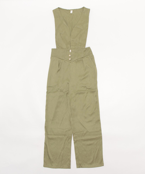 Burner（バーナー）の「【OKUOKU　0909】サロペット / オーバーオール oku-bottom-708063034460-53（サロペット/オーバーオール・レディース・オリーブ/ブラック・M/L）」の11枚目の写真