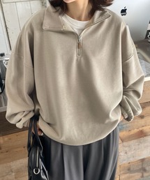ハーフジップスウェット