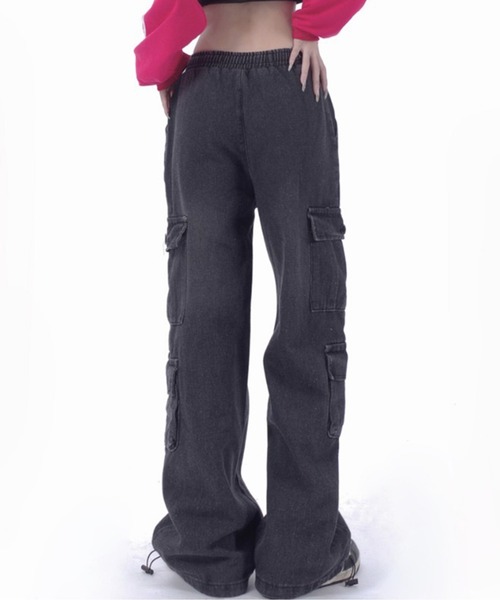 ROOPTOKYO（ループトウキョウ）の「▲4Pocket Cargo Denim / 4ポケットカーゴデニムパンツ（カーゴパンツ・レディース・ブルー/ブラック・M/L/S）」の7枚目の写真