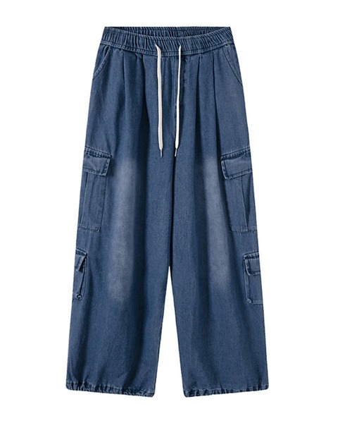 ROOPTOKYO（ループトウキョウ）の「▲4Pocket Cargo Denim / 4ポケットカーゴデニムパンツ（カーゴパンツ・レディース・ブルー/ブラック・M/L/S）」の12枚目の写真